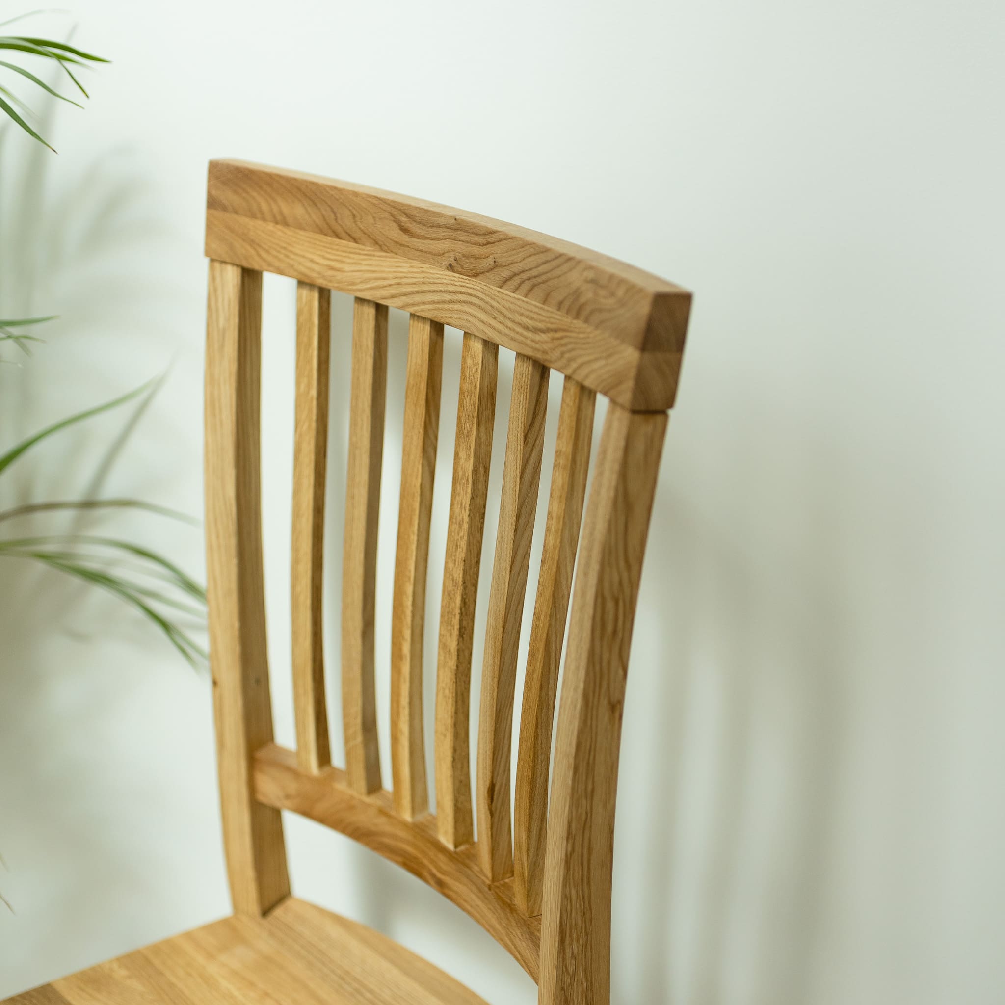 Chaise de salle à manger en bois massif de chêne style rustique